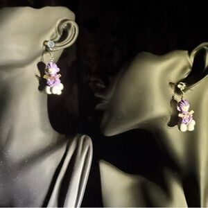 Purple Monkey Cloud Earrings